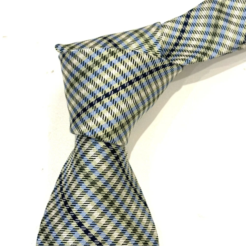 Bruno Pertilli Elegant Blue and Gray Men's Tie